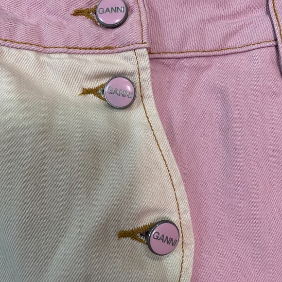 NWT Ganni Two-Tone Denim Skirt Size 40 - Picture 4 of 7